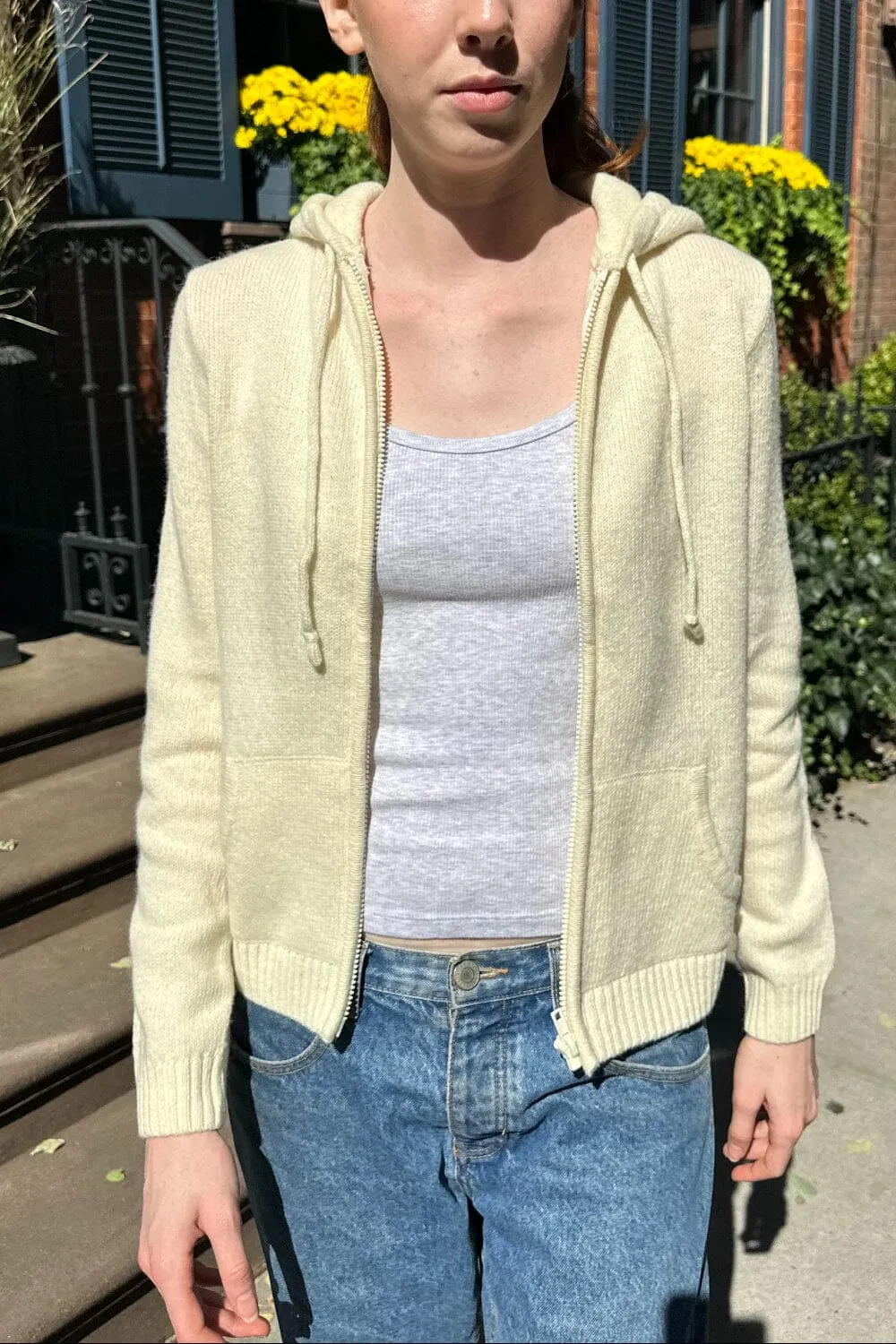 Alana Wool Zip-up Sweater