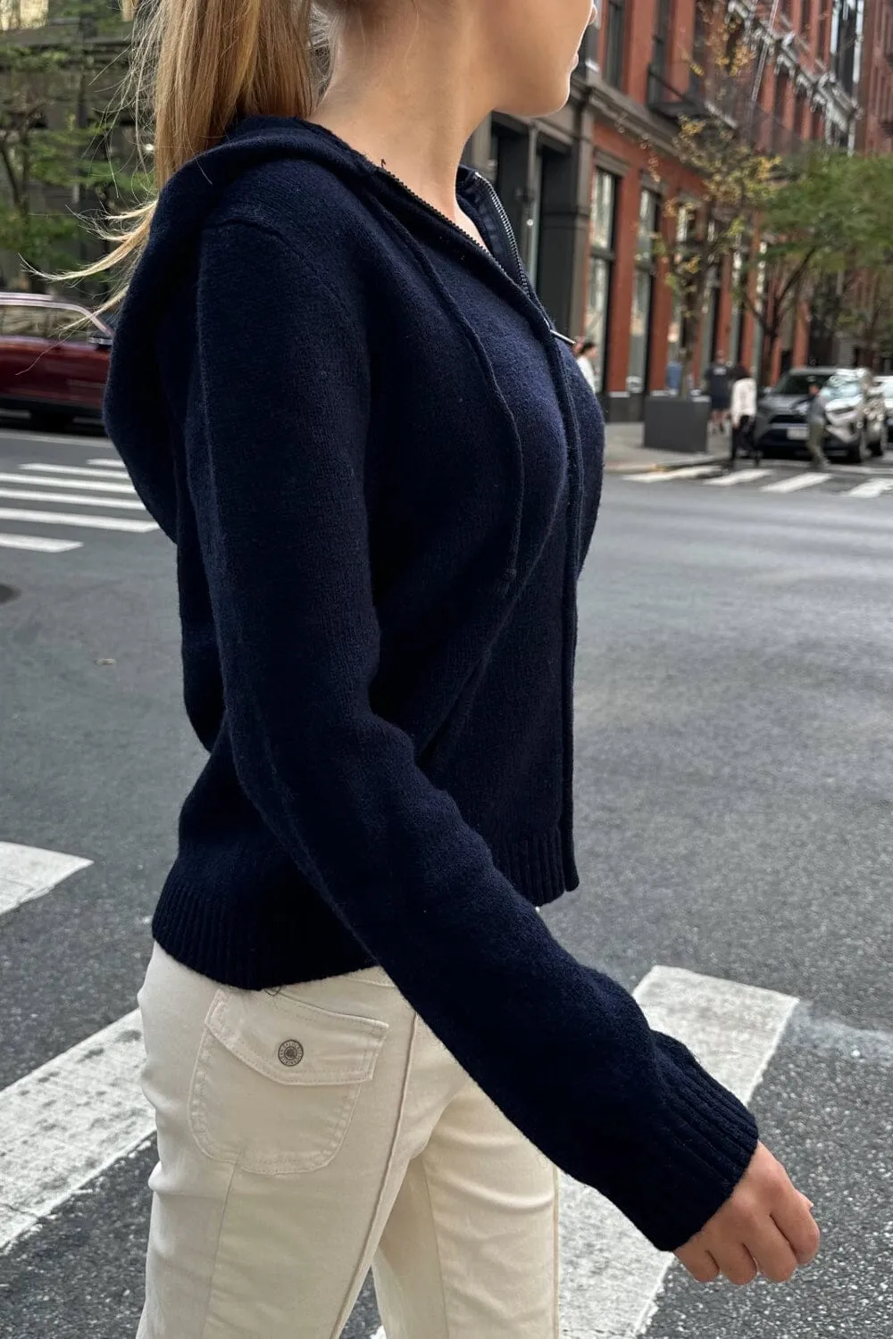 Alana Wool Zip-up Sweater