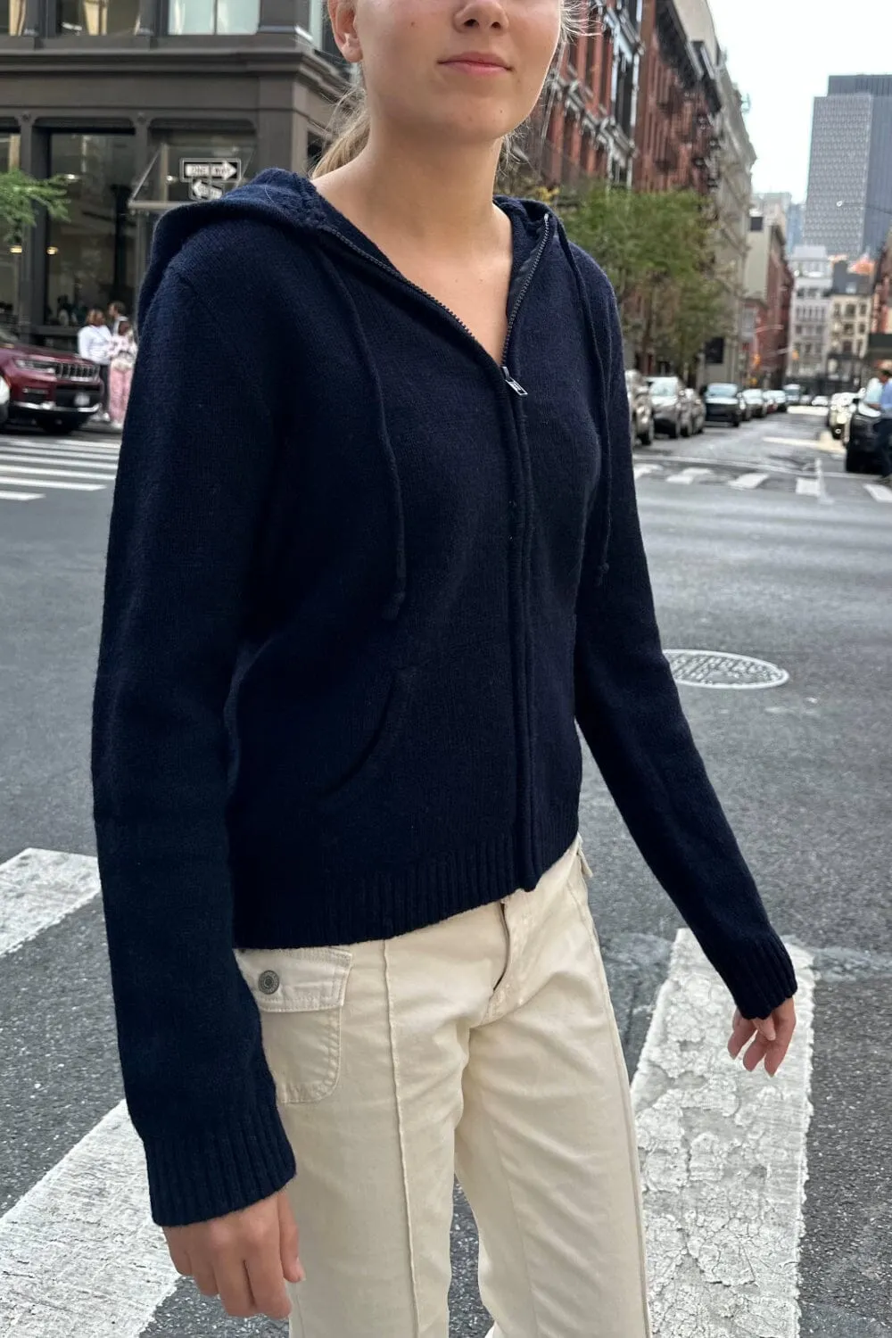 Alana Wool Zip-up Sweater