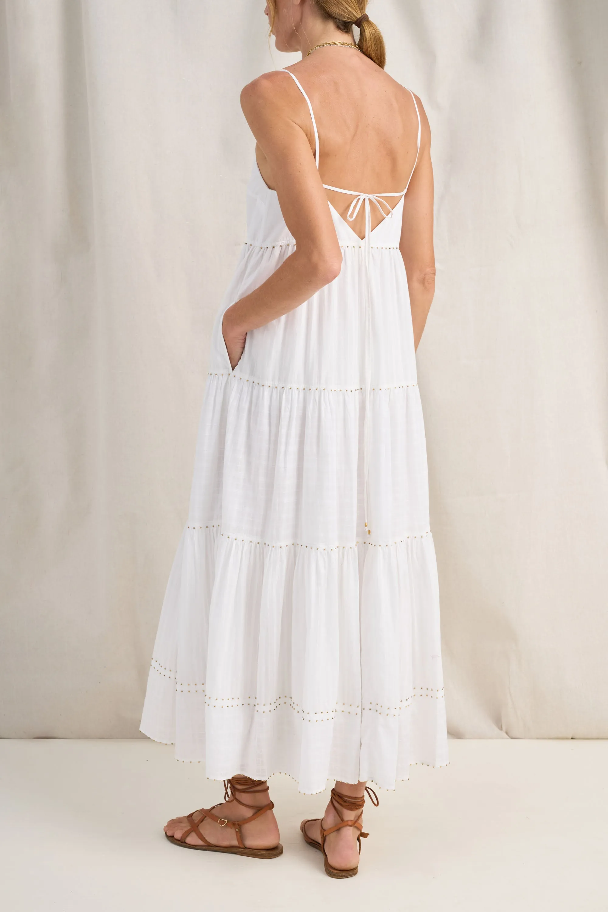 Artemis White Cotton Sundress