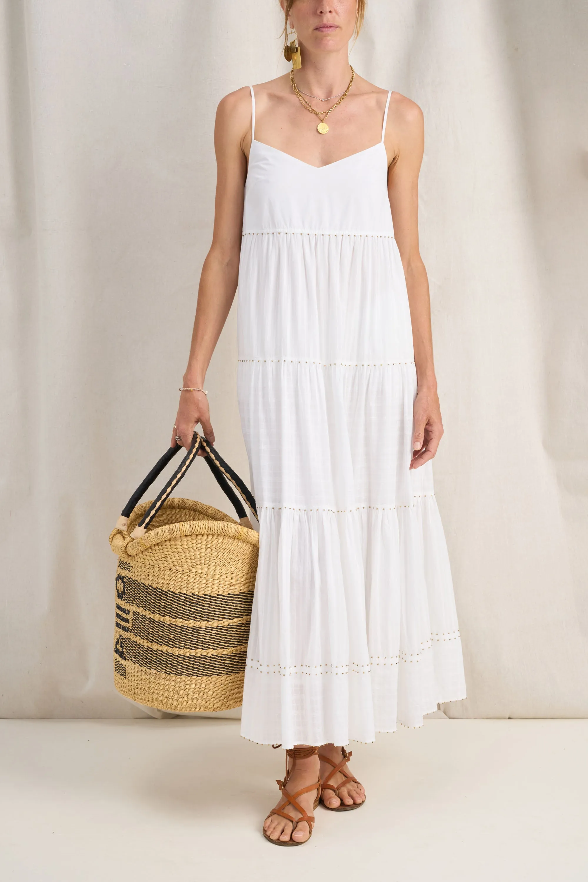 Artemis White Cotton Sundress