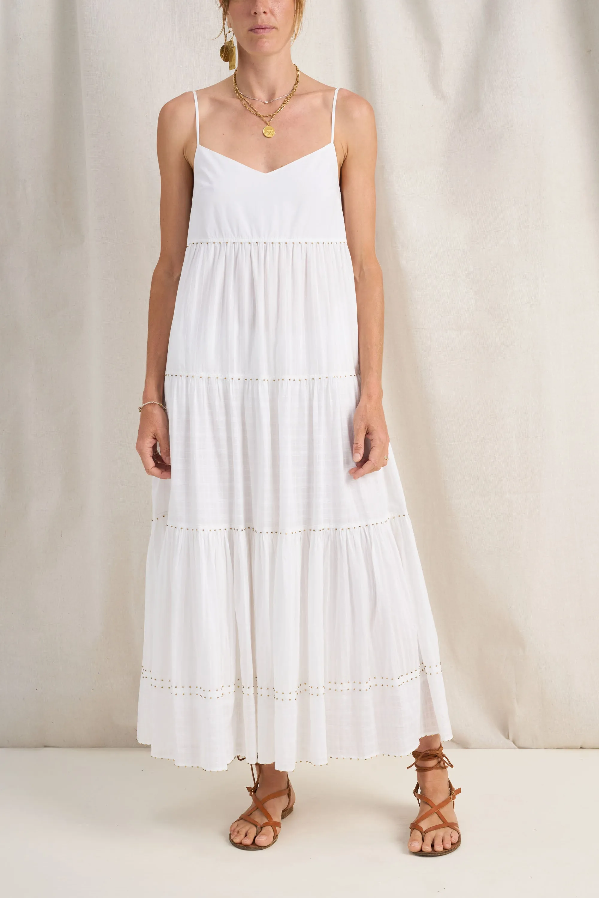 Artemis White Cotton Sundress