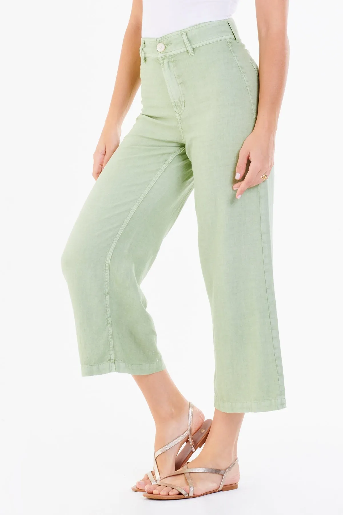 Audrey Lettuce Wide Leg Pants