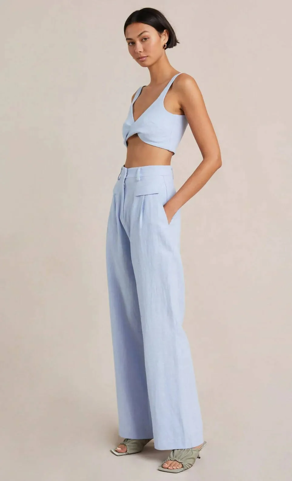Bec & Bridge Phoebe Top and Pants Set in Light Blue