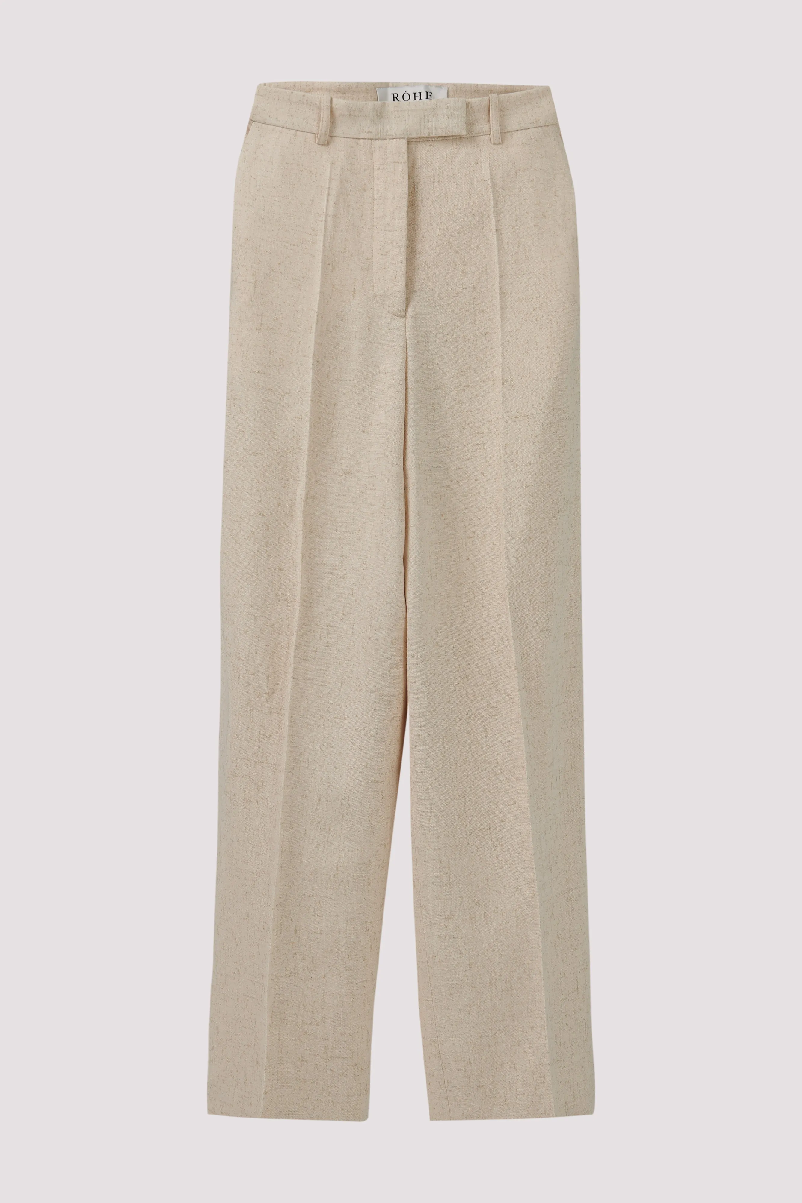 Beige Wide-Leg Pants