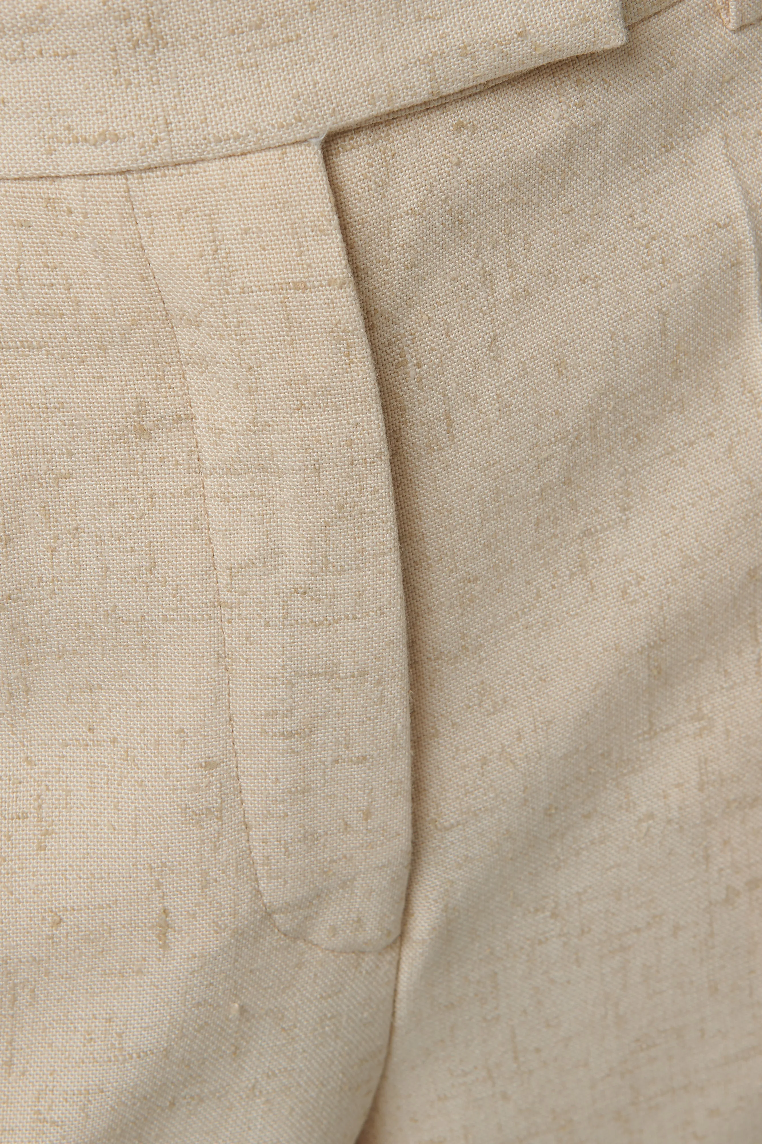 Beige Wide-Leg Pants