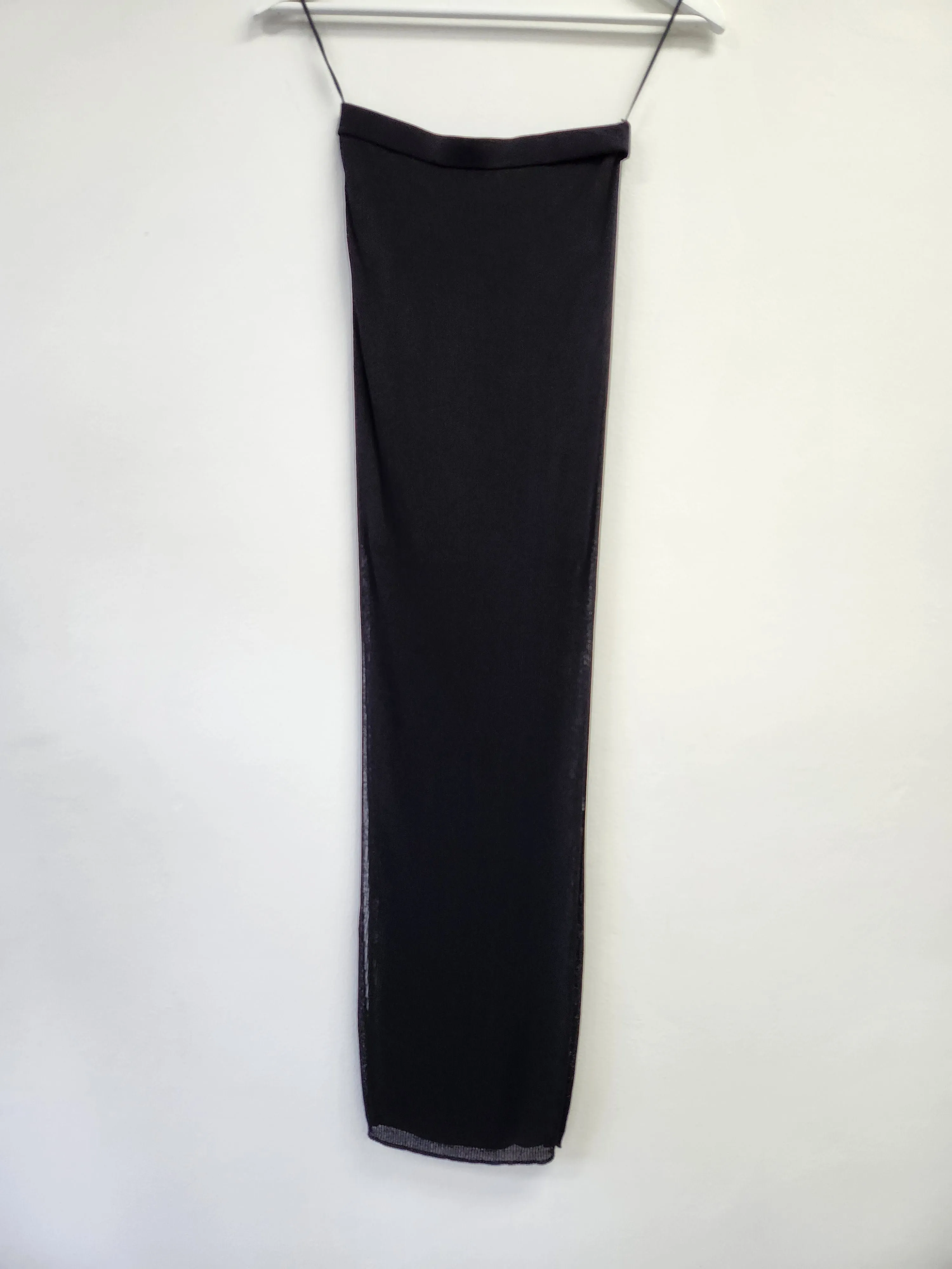 Black Moonlight Knit Maxi Skirt