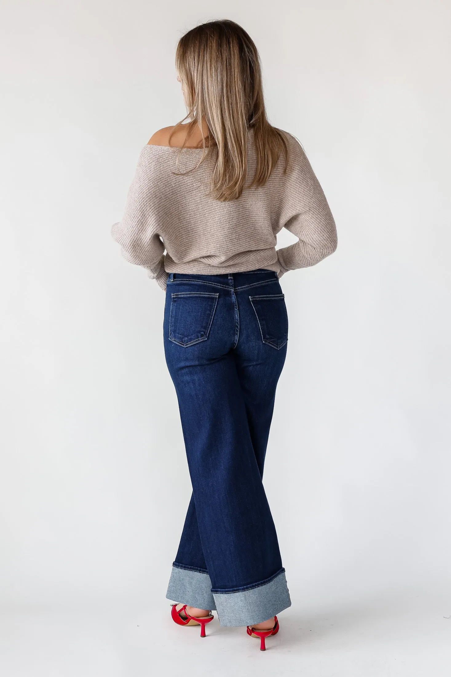 Brandie Oatmeal Rib Knit Sweater - Final Sale