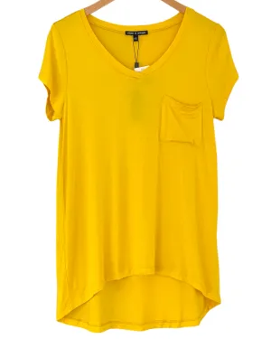 Bright Spring Coneflower V-Neck Pocket Tee