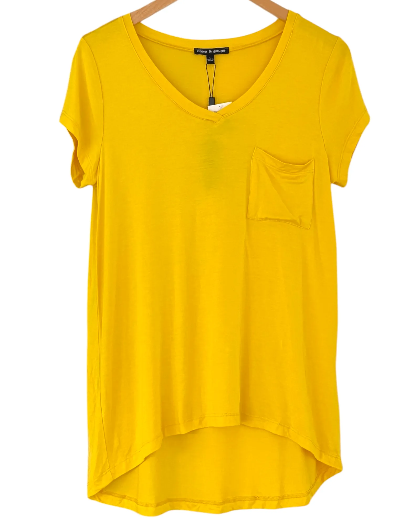 Bright Spring Coneflower V-Neck Pocket Tee