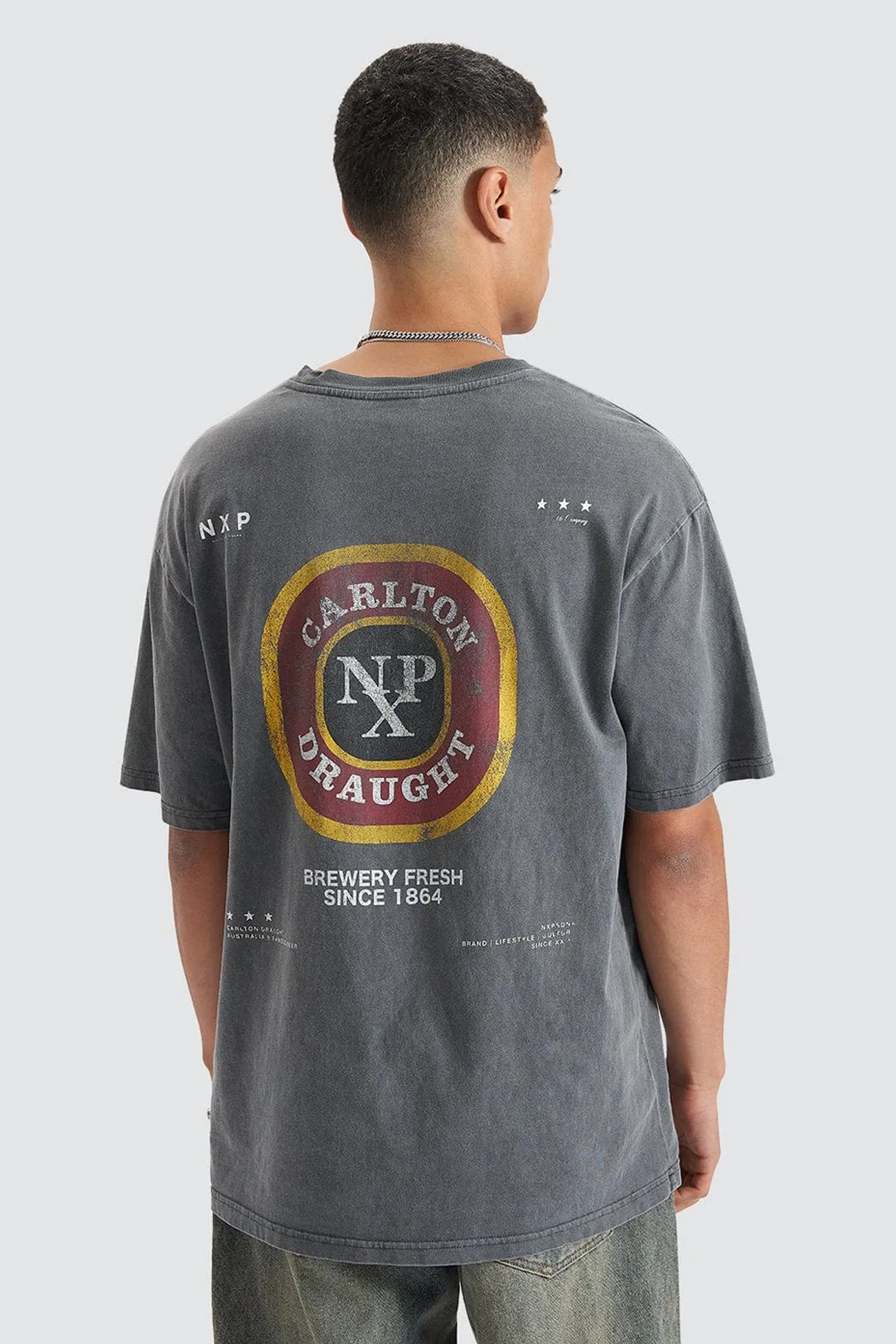 Centennial Relaxed Box Fit Tee Pigment Asphalt