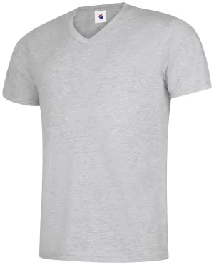 Classic V Neck T-shirt | Heather Grey