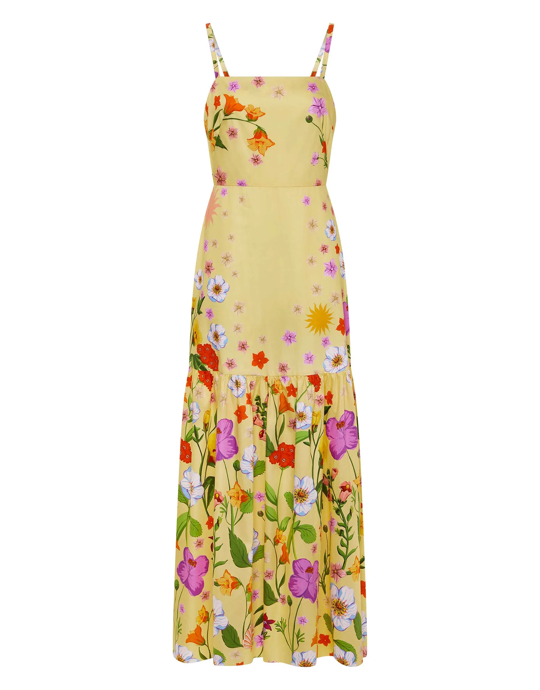 Cordiela Cotton Maxi Dress - Terrazzo Flower Yellow - SALE