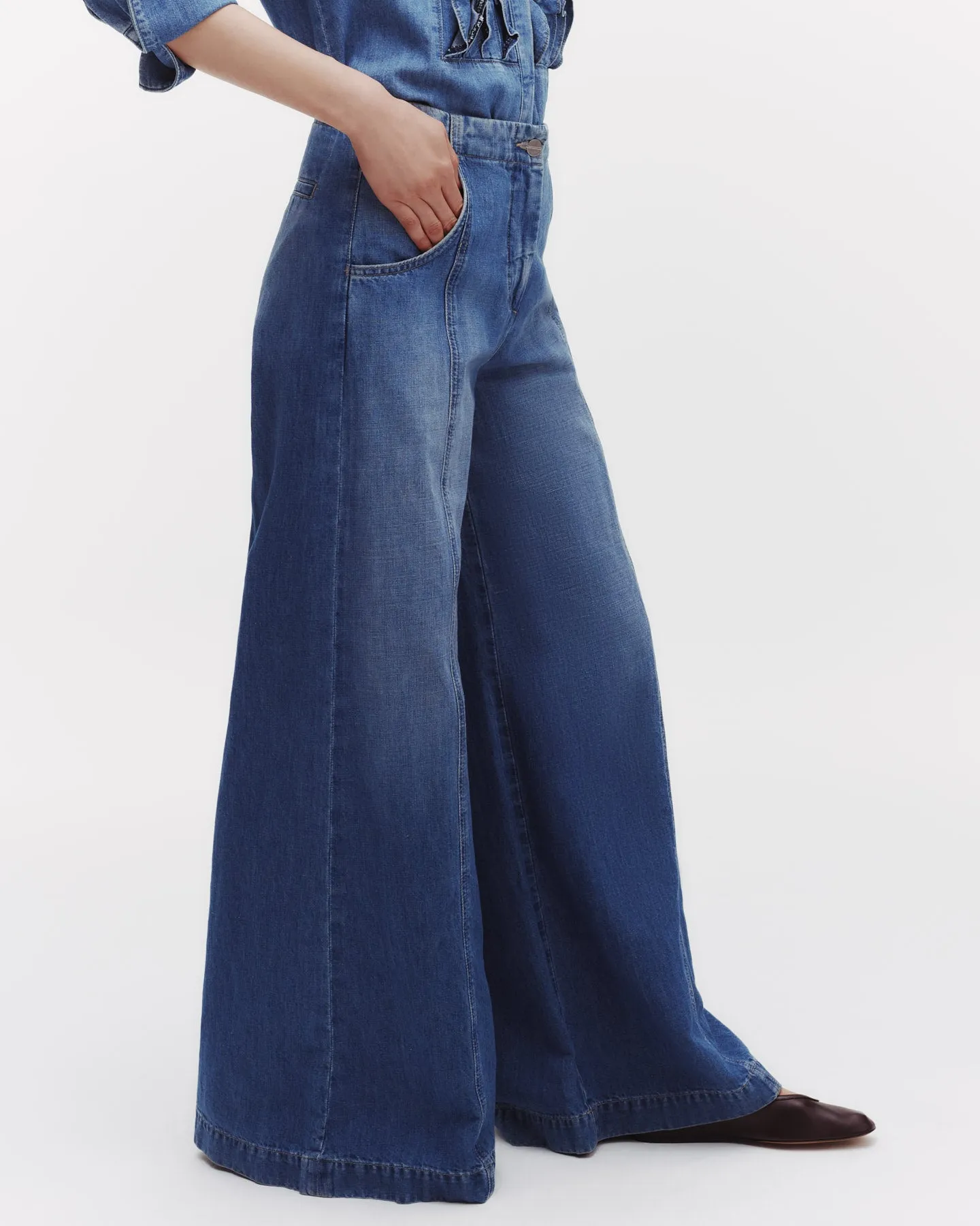 Dancing In The Dark Jean in Linen Cotton Denim