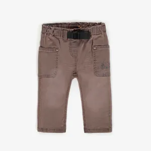 Denim léger taupe coupe décontractée, bébé || Taupe heavy weight denim relaxed fit, baby