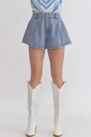 Denim With Some Flare Shorts