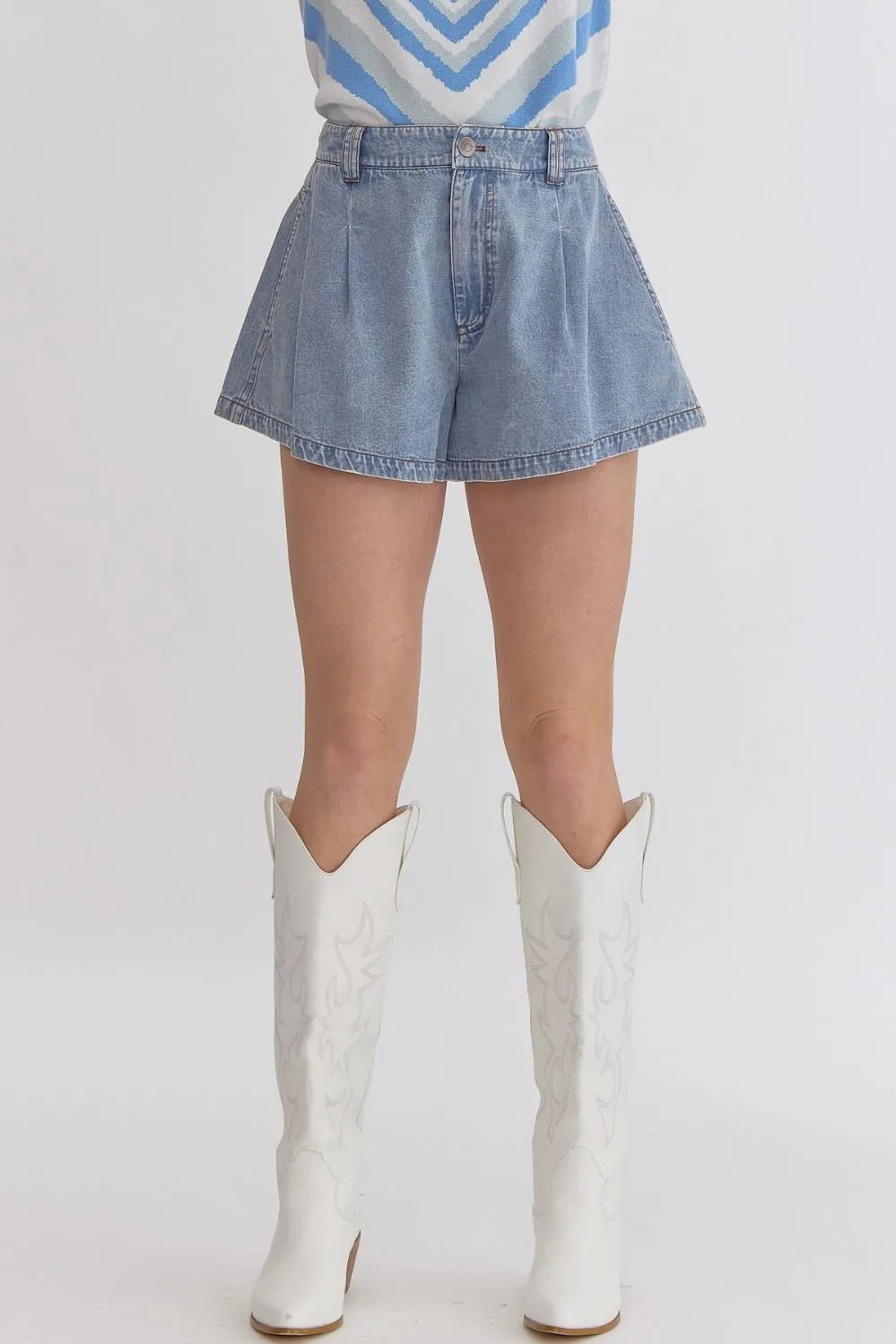 Denim With Some Flare Shorts
