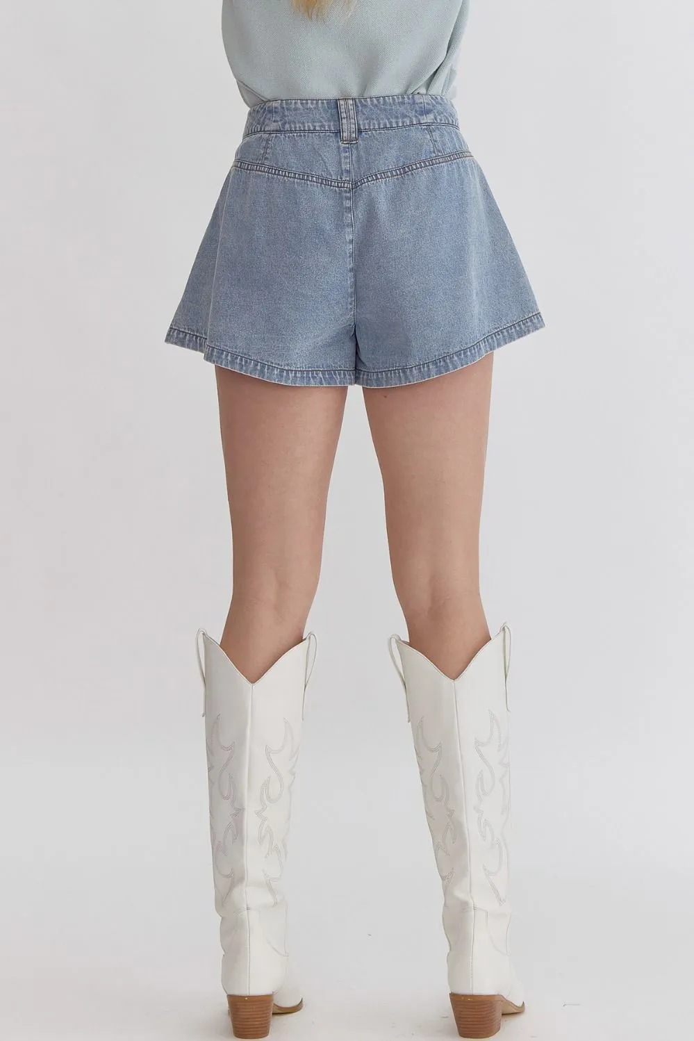Denim With Some Flare Shorts