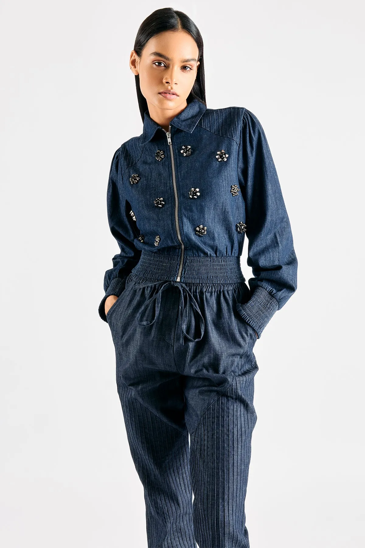 Embellished Tencel Joggers Set
