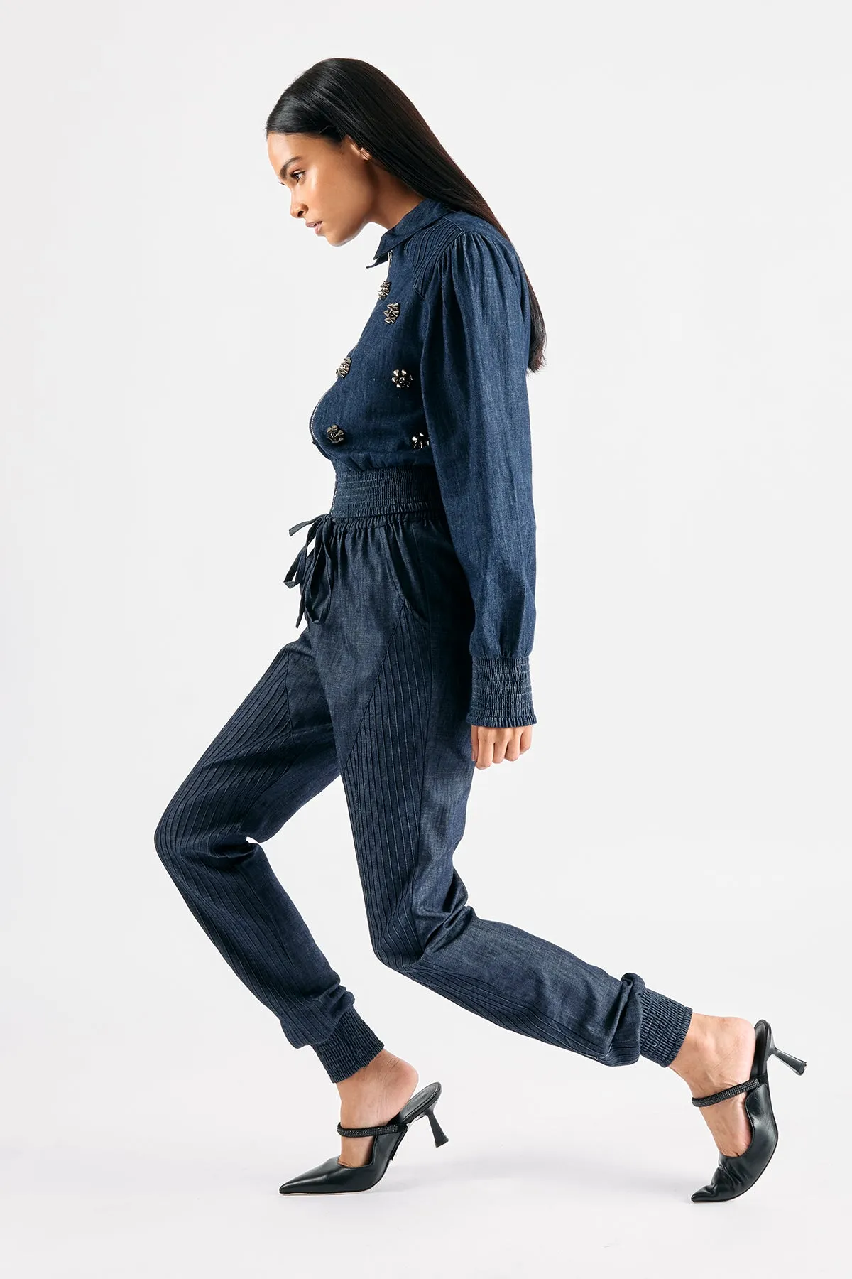Embellished Tencel Joggers Set