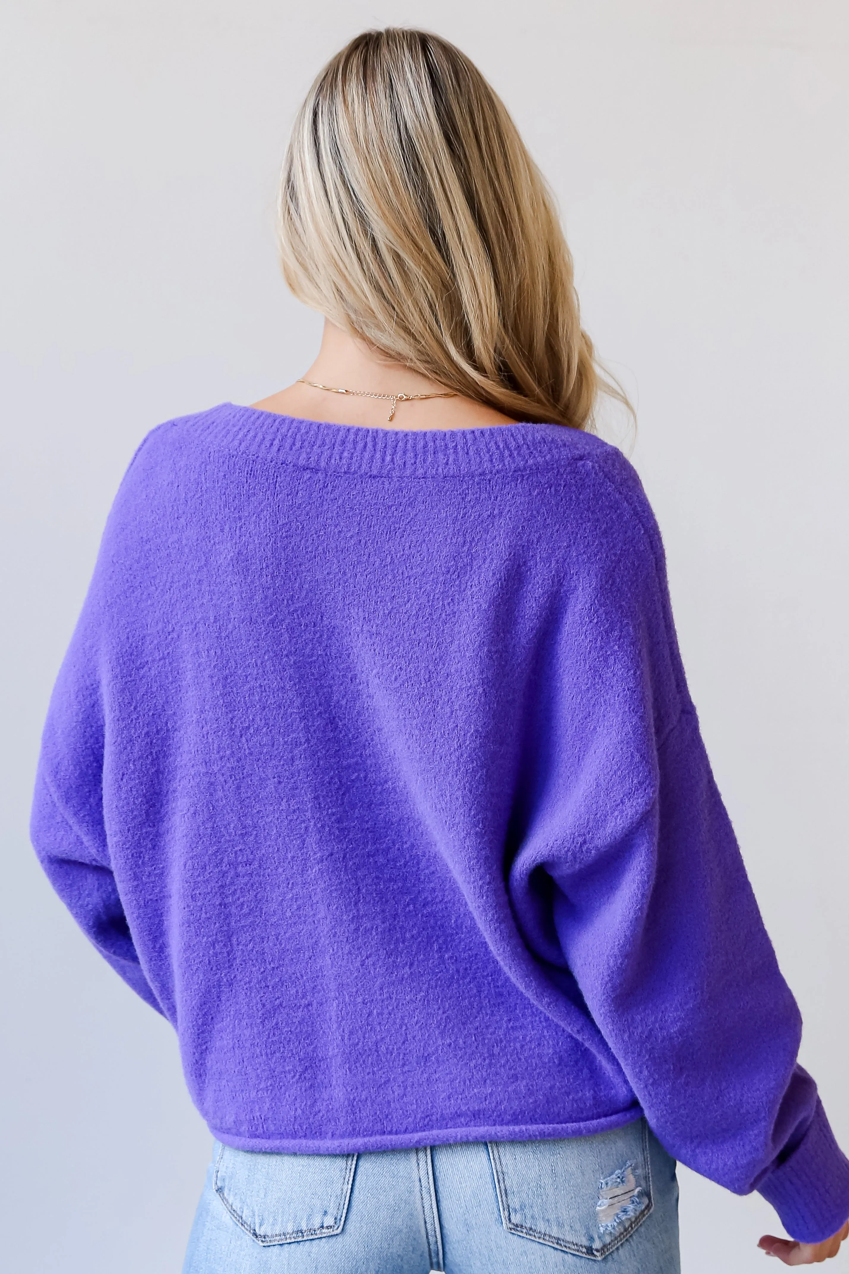 FINAL SALE - Shelby Lavender Sweater Cardigan - DU DEAL