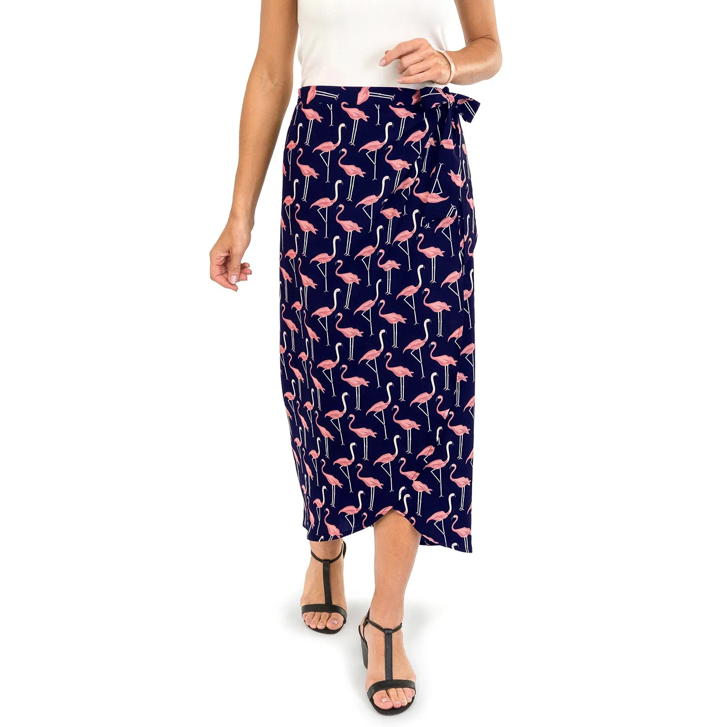 Flamingo Maxi Wrap Skirt