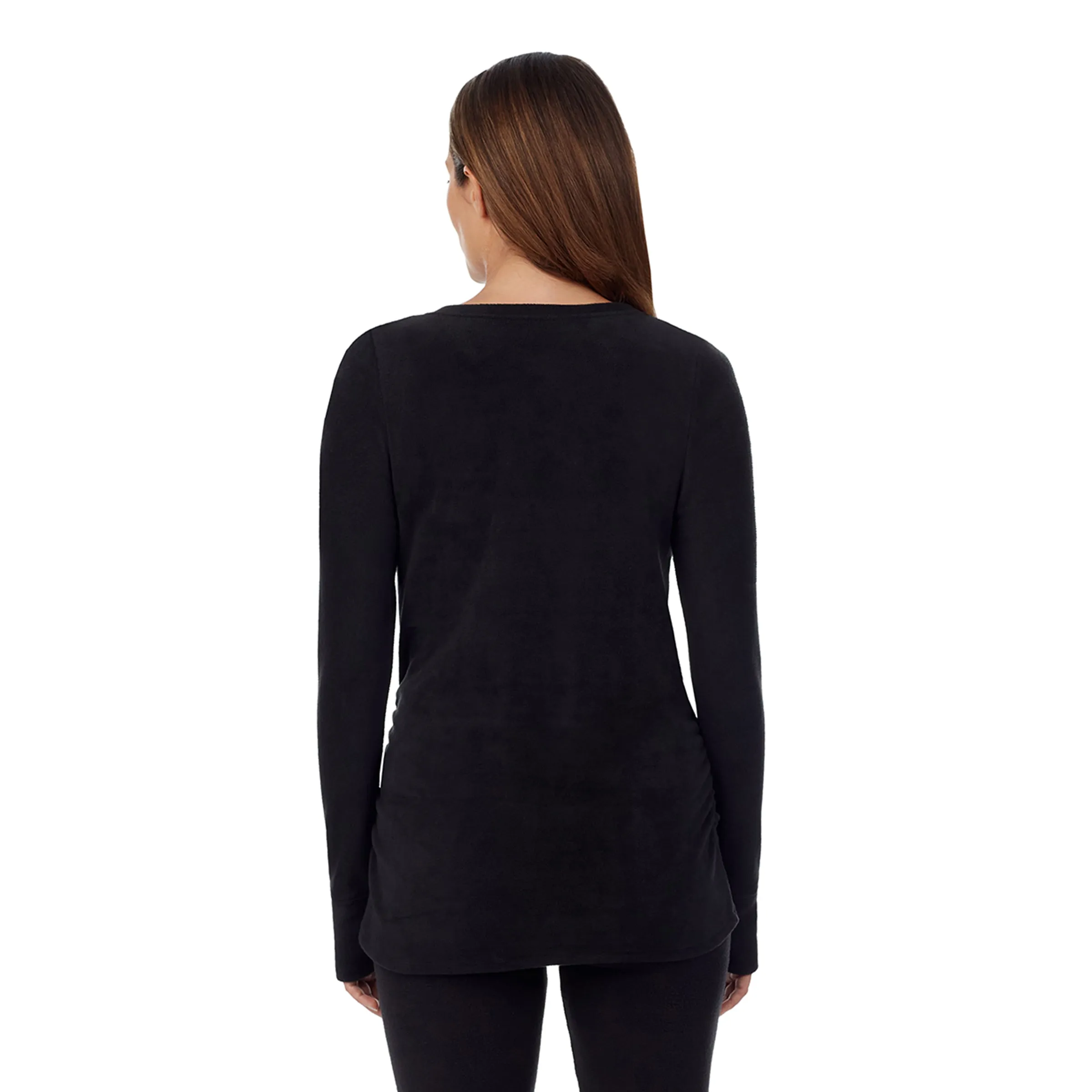 Fleecewear With Stretch Maternity Snap Front Crew