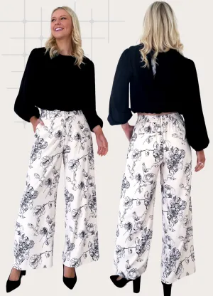 FLORAL TAILORED PANTS