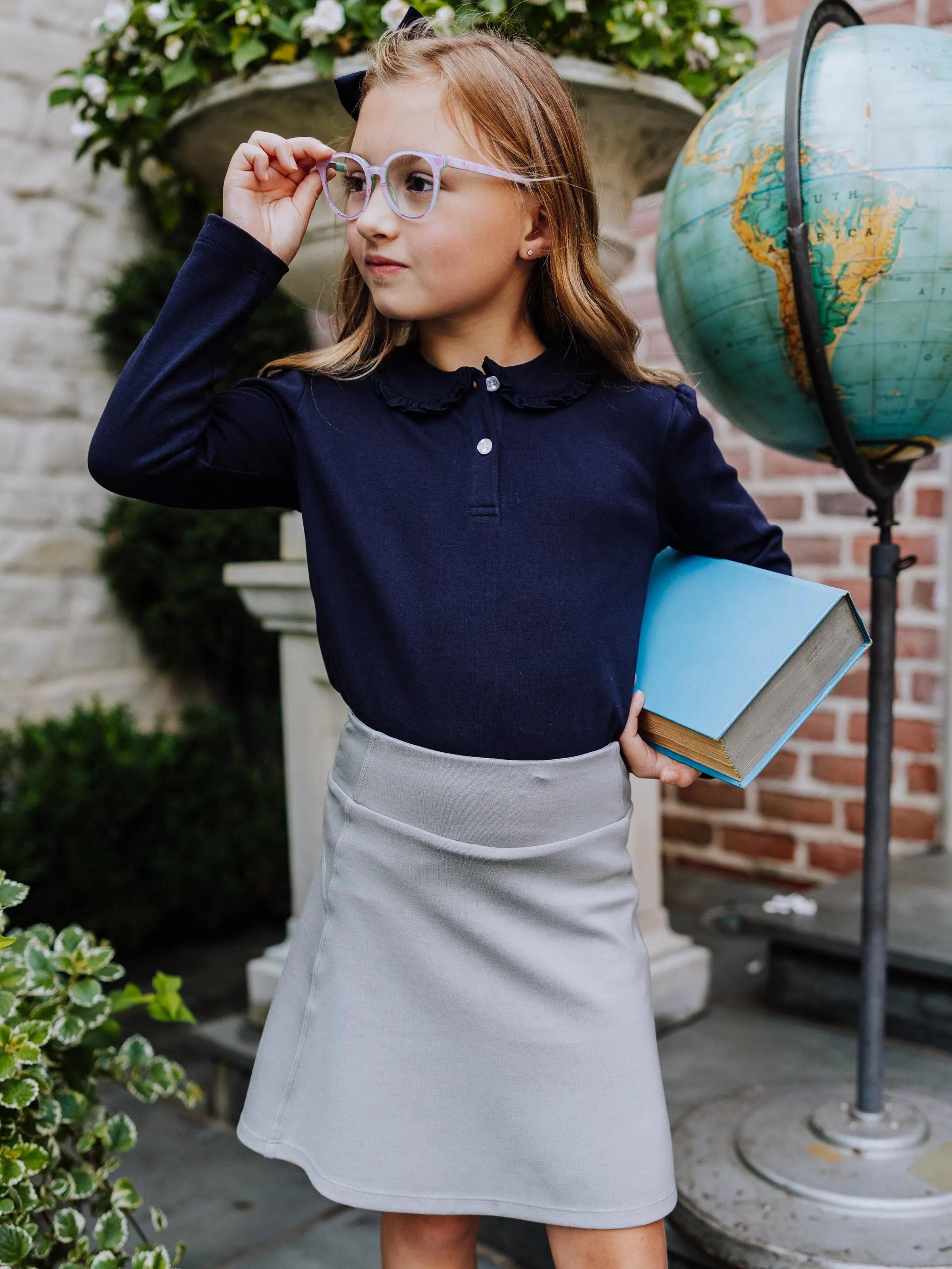Flowy Skort - Steel Gray