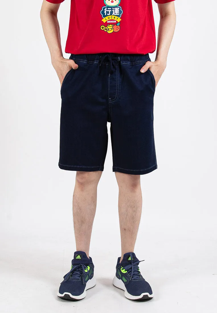 Forest Elastic Waist Stretchable Jeans Bermuda Shorts Denim Short Pants Men | Seluar Pendek Lelaki - 665087