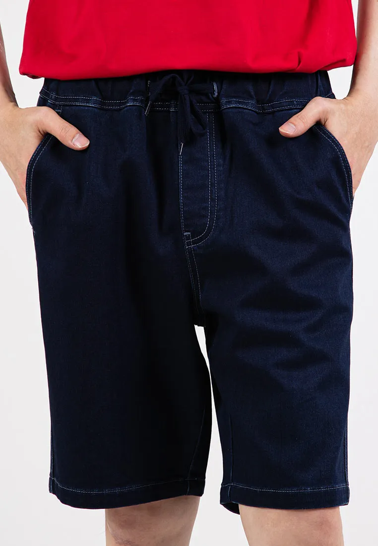 Forest Elastic Waist Stretchable Jeans Bermuda Shorts Denim Short Pants Men | Seluar Pendek Lelaki - 665087