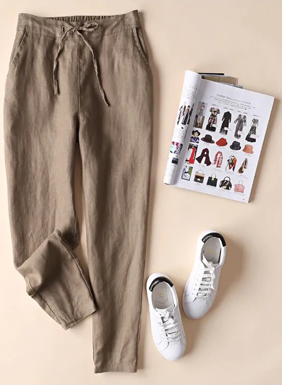 Formal Cotton Linen Trousers
