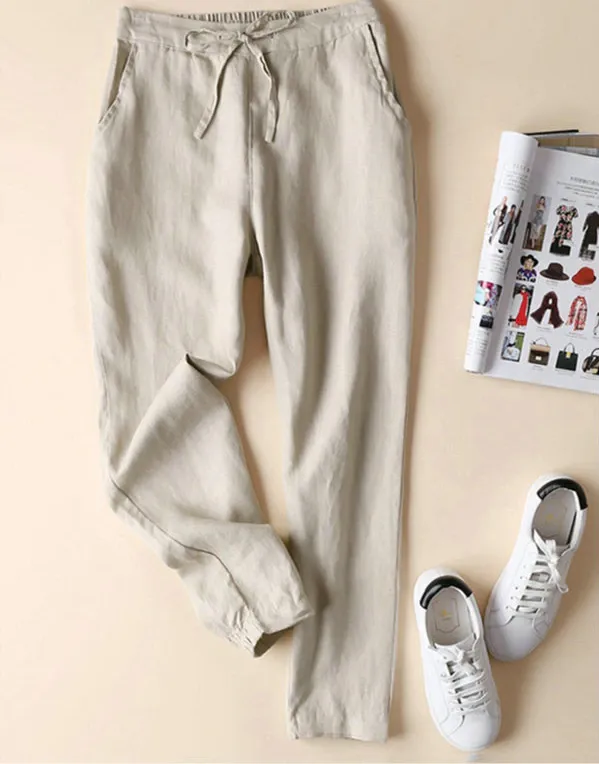 Formal Cotton Linen Trousers