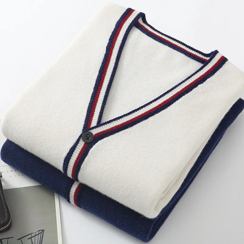 Franco Bianchi V-Neck Wool Cardigan