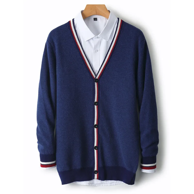 Franco Bianchi V-Neck Wool Cardigan