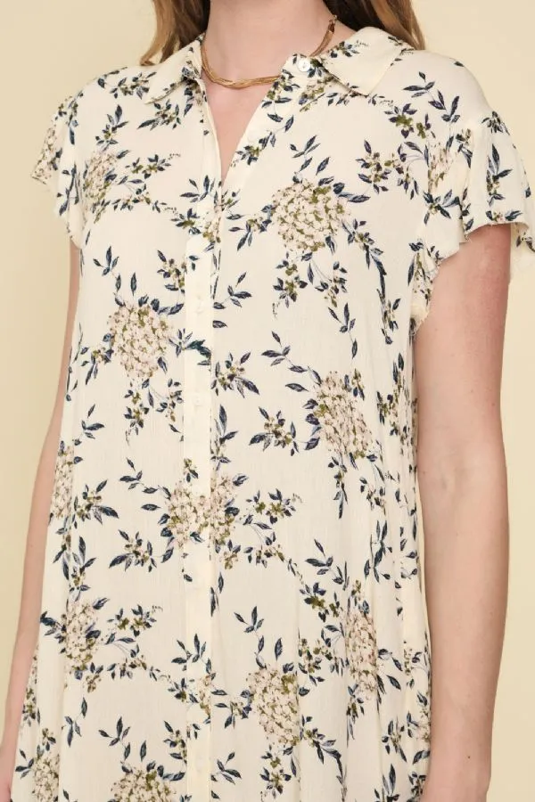 Frayed Floral Dress