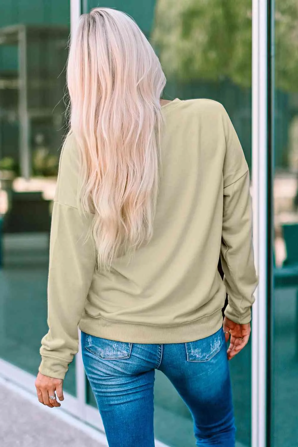 Happy Fall Dropped Shoulder Sweater