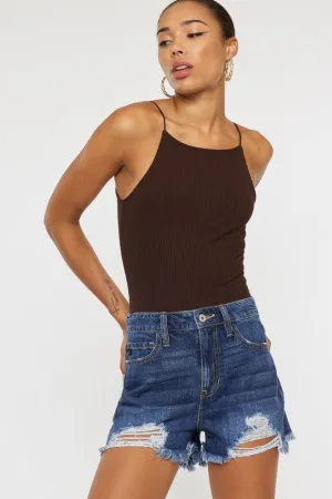 HIGH RISE MOM SHORTS -KC9145D