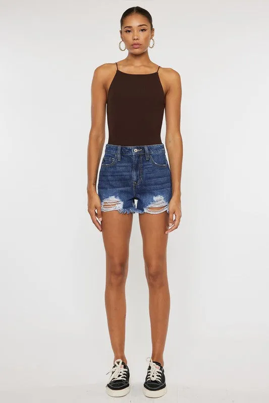 HIGH RISE MOM SHORTS -KC9145D