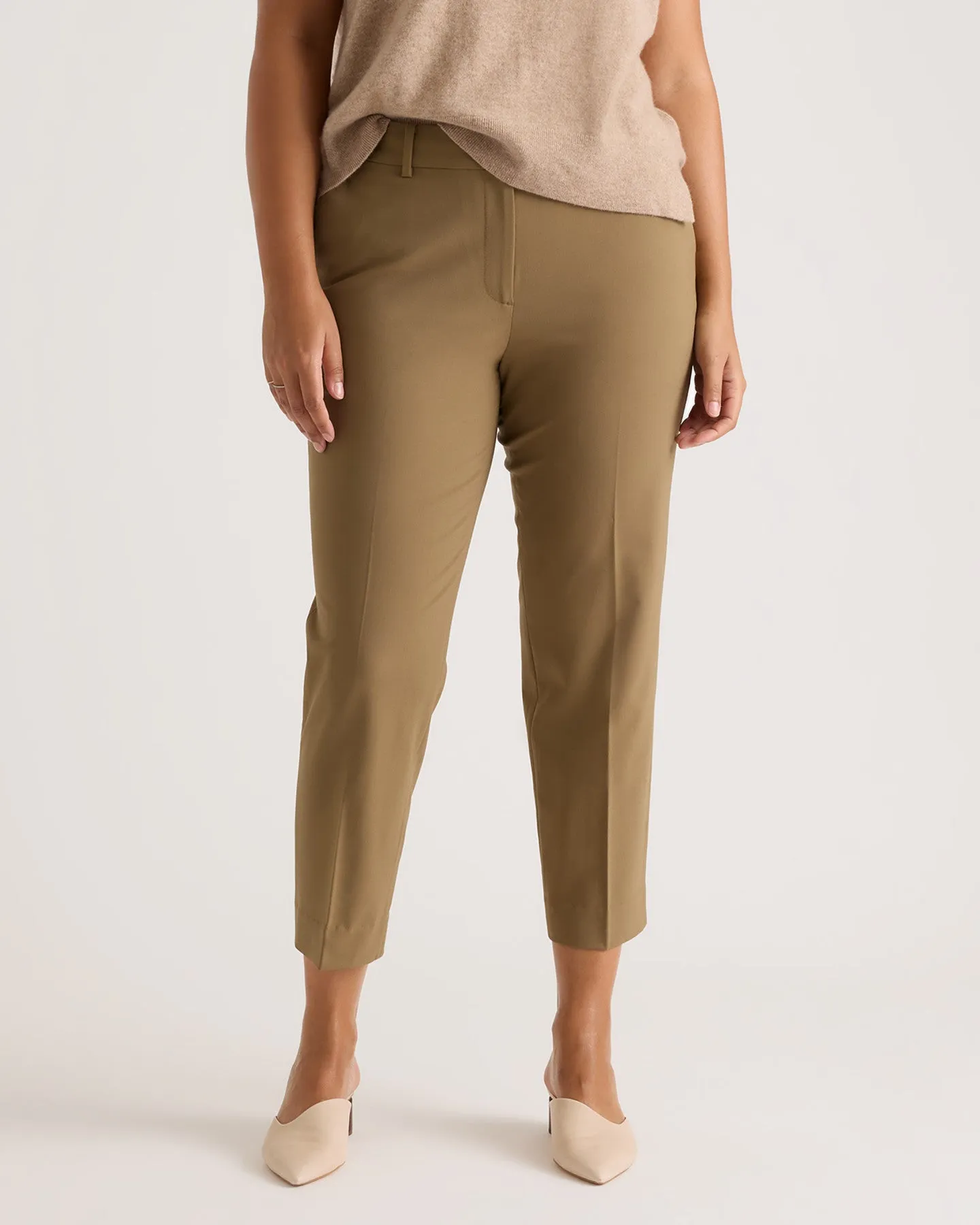 Italian Wool Slim Leg Ankle Pants