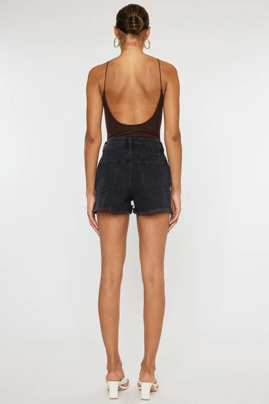 Kancan High Rise Black Denim Shorts