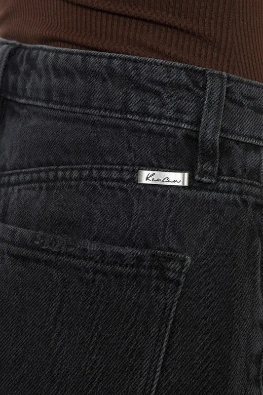 Kancan High Rise Black Denim Shorts