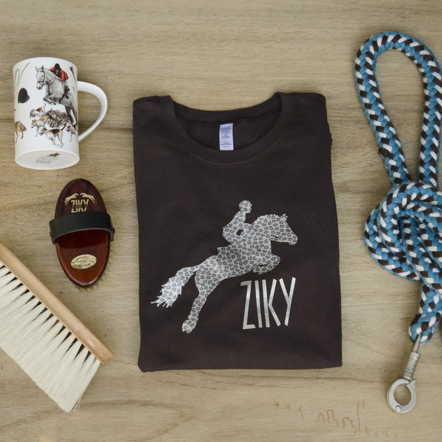Leopard Horse Scoop Neck