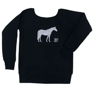 Leopard Horse Scoop Neck