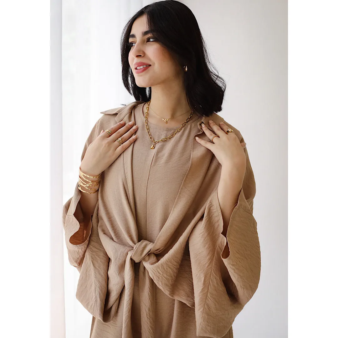 Loose fit linen matching set