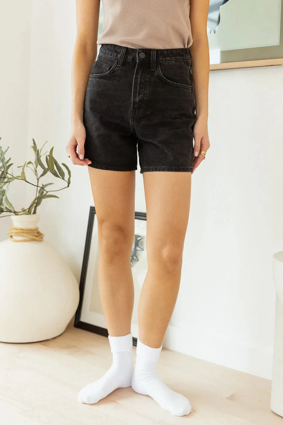 Mandy Mom Shorts in Black - FINAL SALE