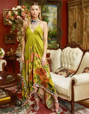 Olive Floral Dress
