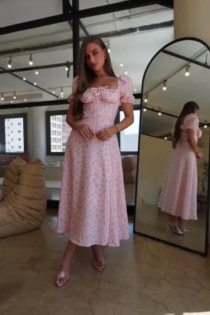 "Aster" Floral Print Sundress- Pink