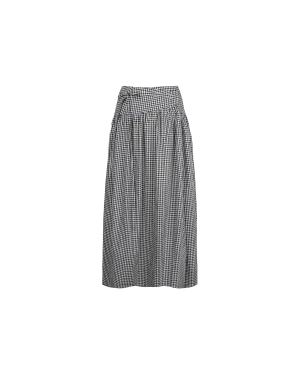 RODEO MAXI SKIRT BLACK GINGHAM