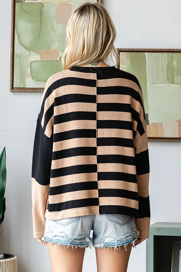 Seeing Double Striped Sweater